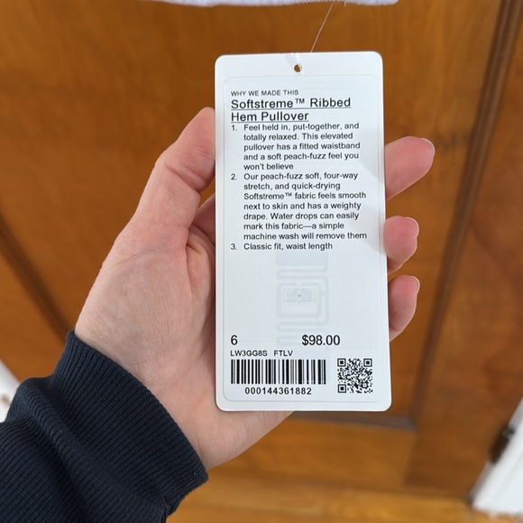 NWT Lululemon Softstreme Ribbed Hem Pullover - Picture 6 of 7